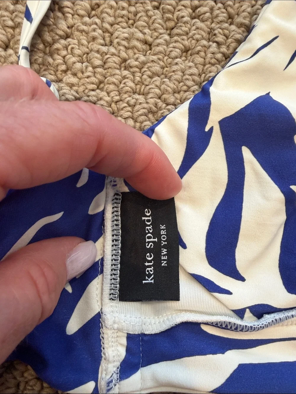kate spade Blue and White Floral Bikini Set